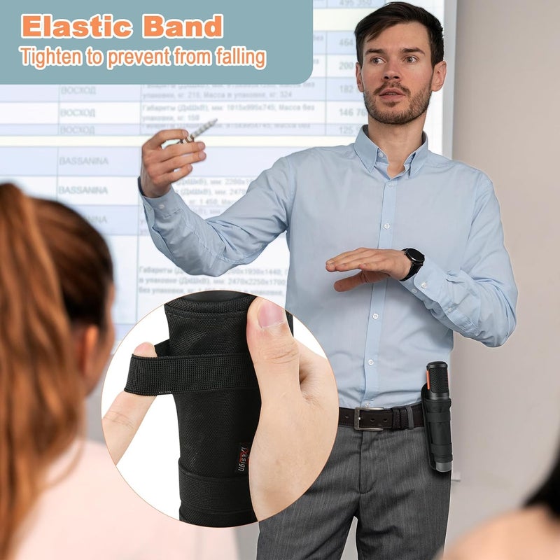 TXesign 1 Piece Belt Case Holder Belt Clip Case for Most Standard Wireless Handheld Microphone, Nylon Microphone Holder Carrying Pouch with 180 Degree Rotating Plastic Clip - Image 5